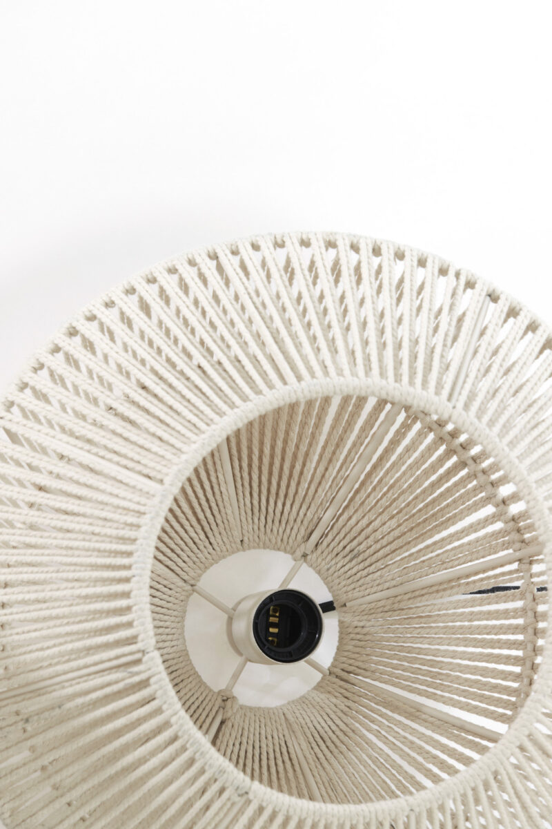 Lámpara colgante en hilo beige claro Light & Living Deya - Ø 40 cm - Imagen 7
