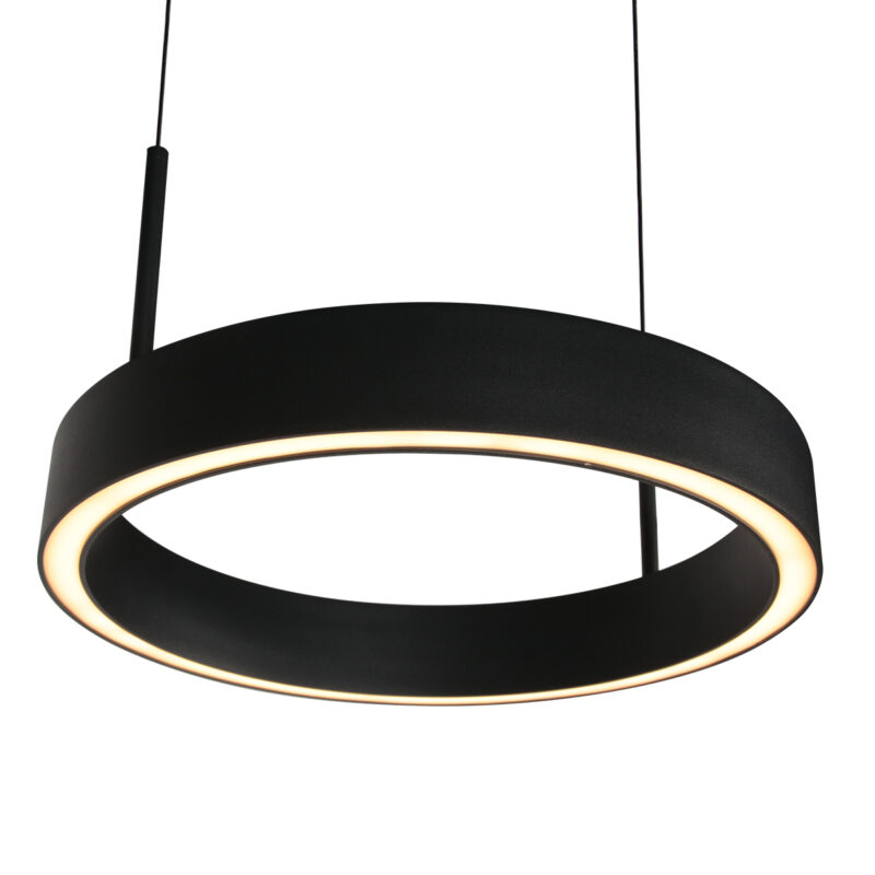 Lámpara de comedor de diseño negra con doble aro Steinhauer Mykty - Imagen 3
