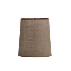 Pantalla de lámpara marrón de tela Light & Living Caden - H. 28 cm