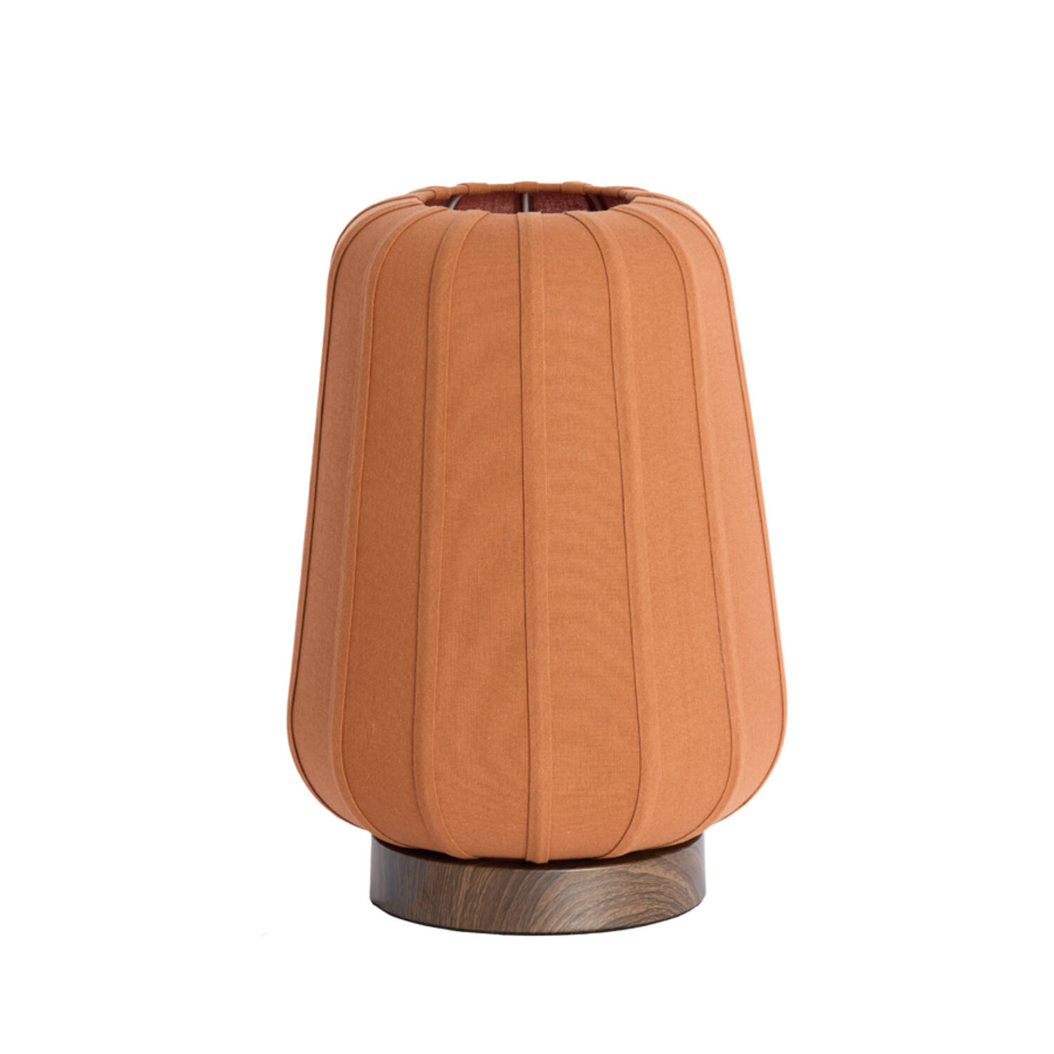 Lámpara de mesa plisada en color naranja Light & Living Bibury – H. 41,5 cm