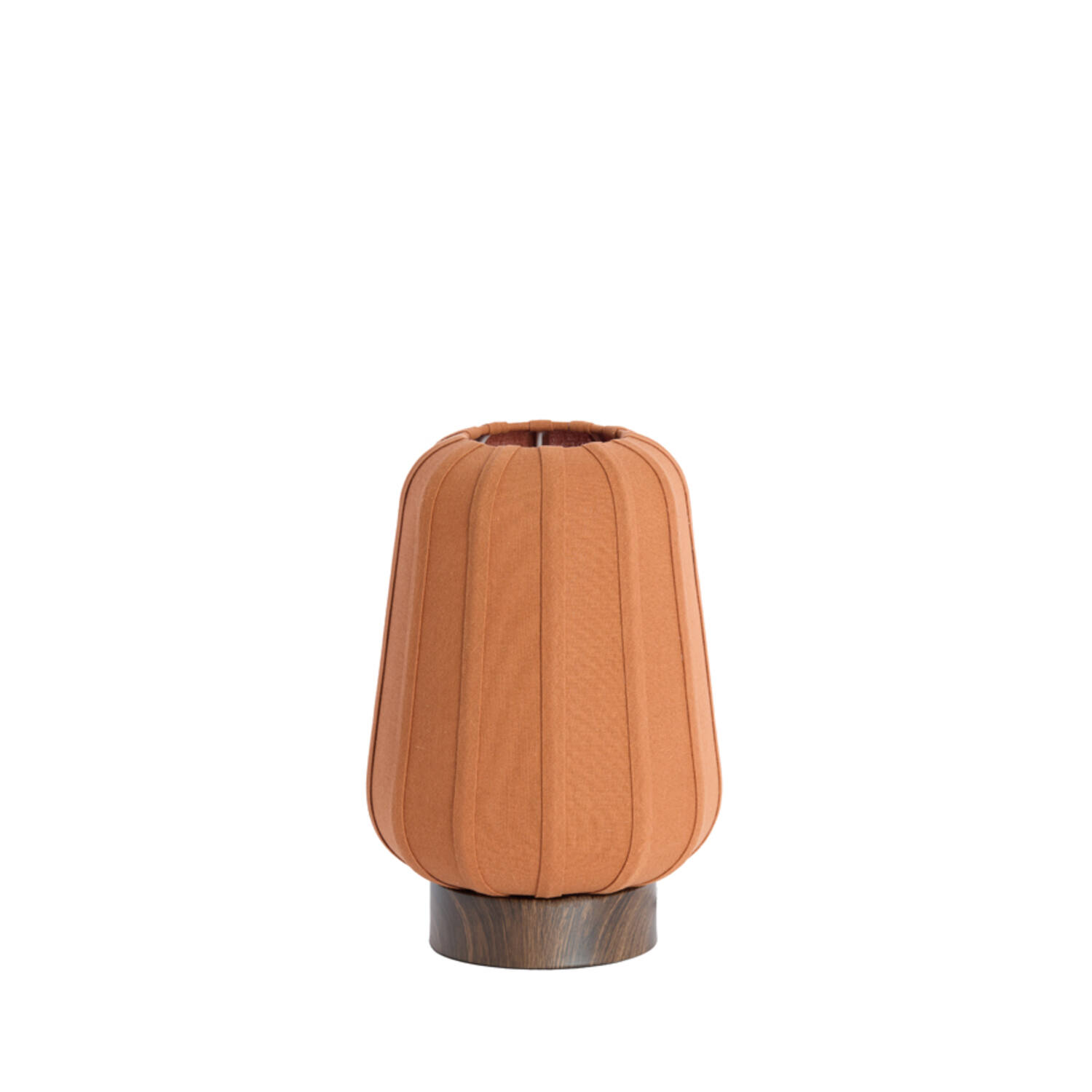 Lámpara naranja con pantalla de tela elástica Light & Living Bibury – H. 29 cm