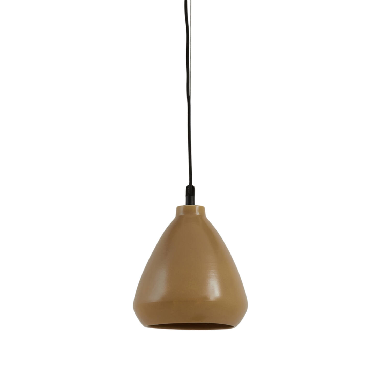 Lámpara cónica marrón con tono cálido Light & Living Desi - Ø 22,5 cm