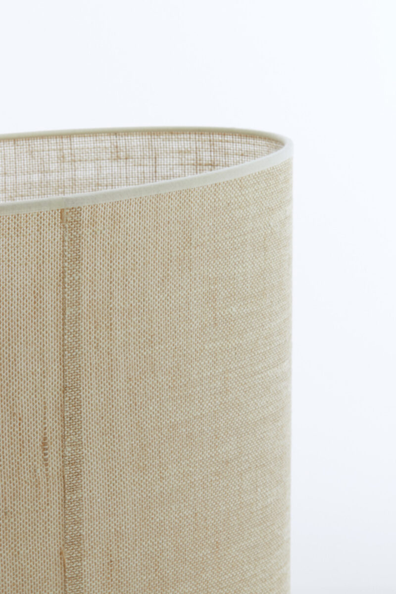 Pantalla de lámpara de tela beige en forma cilíndrica Light & Living Sendai - H. 32 cm - Imagen 6