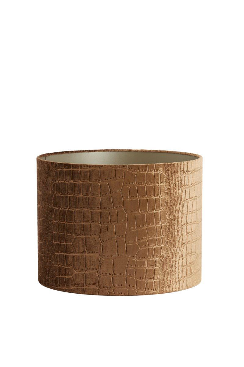 pantalla de lámpara de impresión de cocodrilo marrón Light & Living Praya - Ø 40 cm - Imagen 2