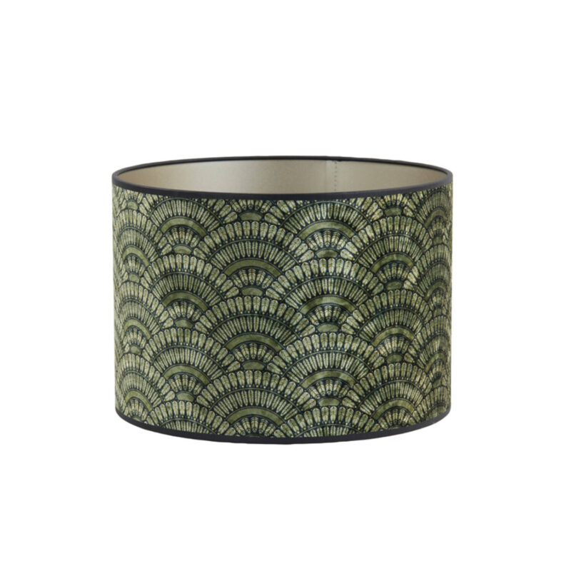 Pantalla de lámpara art decó verde Light & Living Chica - Ø 20 cm