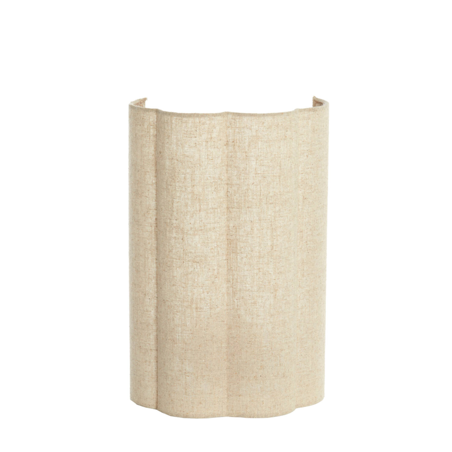 Pantalla de tela en color natural Light & Living Fringe – H. 40 cm