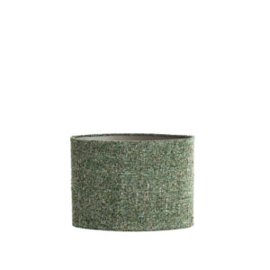 Lámpara de tela verde con pantalla cilíndrica Light & Living Osire - H. 28 cm