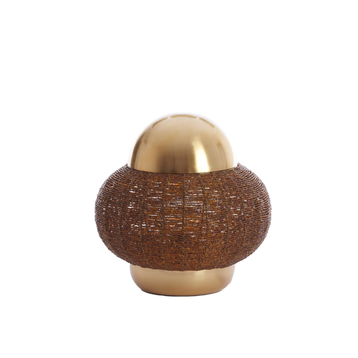 Lámpara de mesa dorada con cuentas decorativas Light & Living Cetara - H. 33 cm