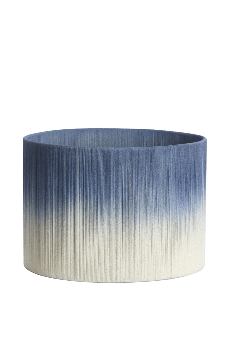 pantalla de lámpara de tela azul en forma cilíndrica Light & Living Tossa - Ø 35 cm - Imagen 2