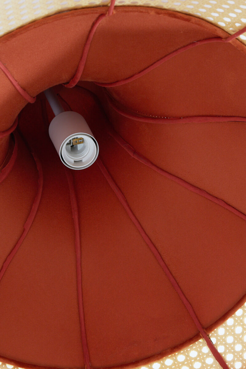 Lámpara colgante retro en naranja con flecos llamativos Light & Living Mizia - Ø 50 cm - Imagen 4
