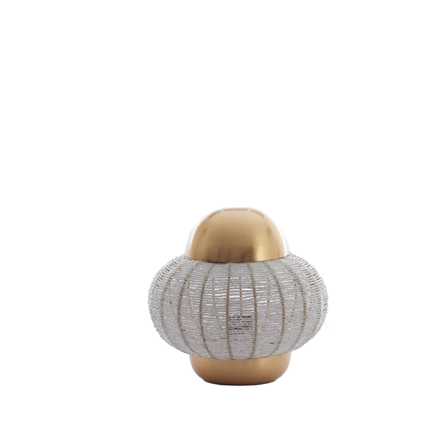Lámpara de mesa dorada con cuentas decorativas Light & Living Cetara - H. 26 cm