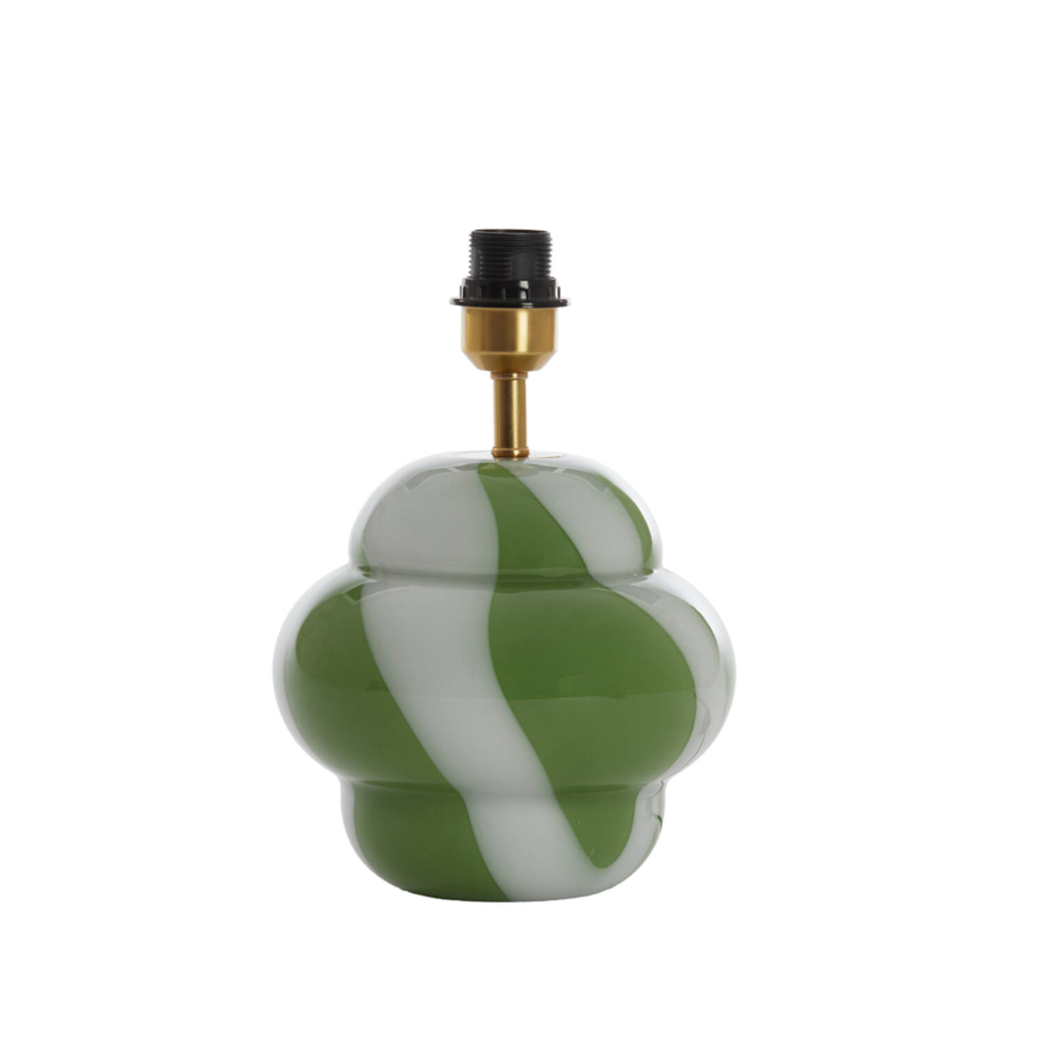 Base de lámpara de vidrio verde Light & Living Ylien - H. 28 cm