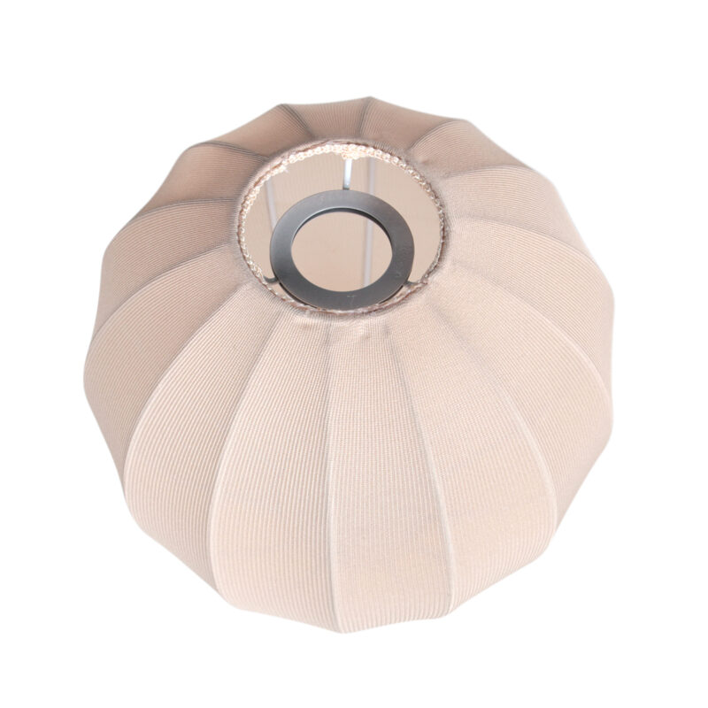 Pantalla de forma de gota en textil beige Mexlite – Ø 25 cm - Imagen 3