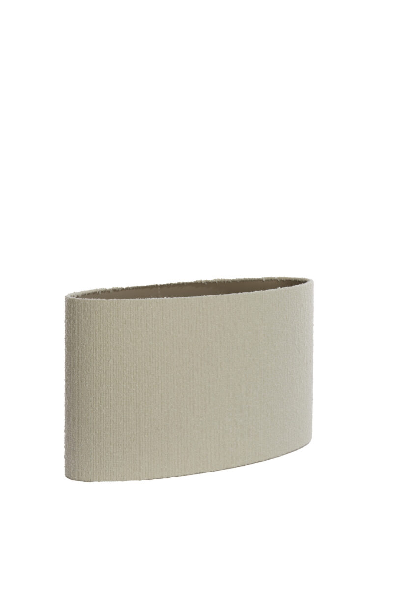 Pantalla de lámpara cilíndrica de tela beige Light & Living Bolero - H. 32 cm - Imagen 3