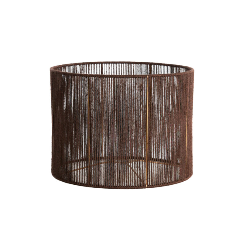 Pantalla de lámpara de hilo marrón cilindro Light & Living Tossa - Ø 40 cm