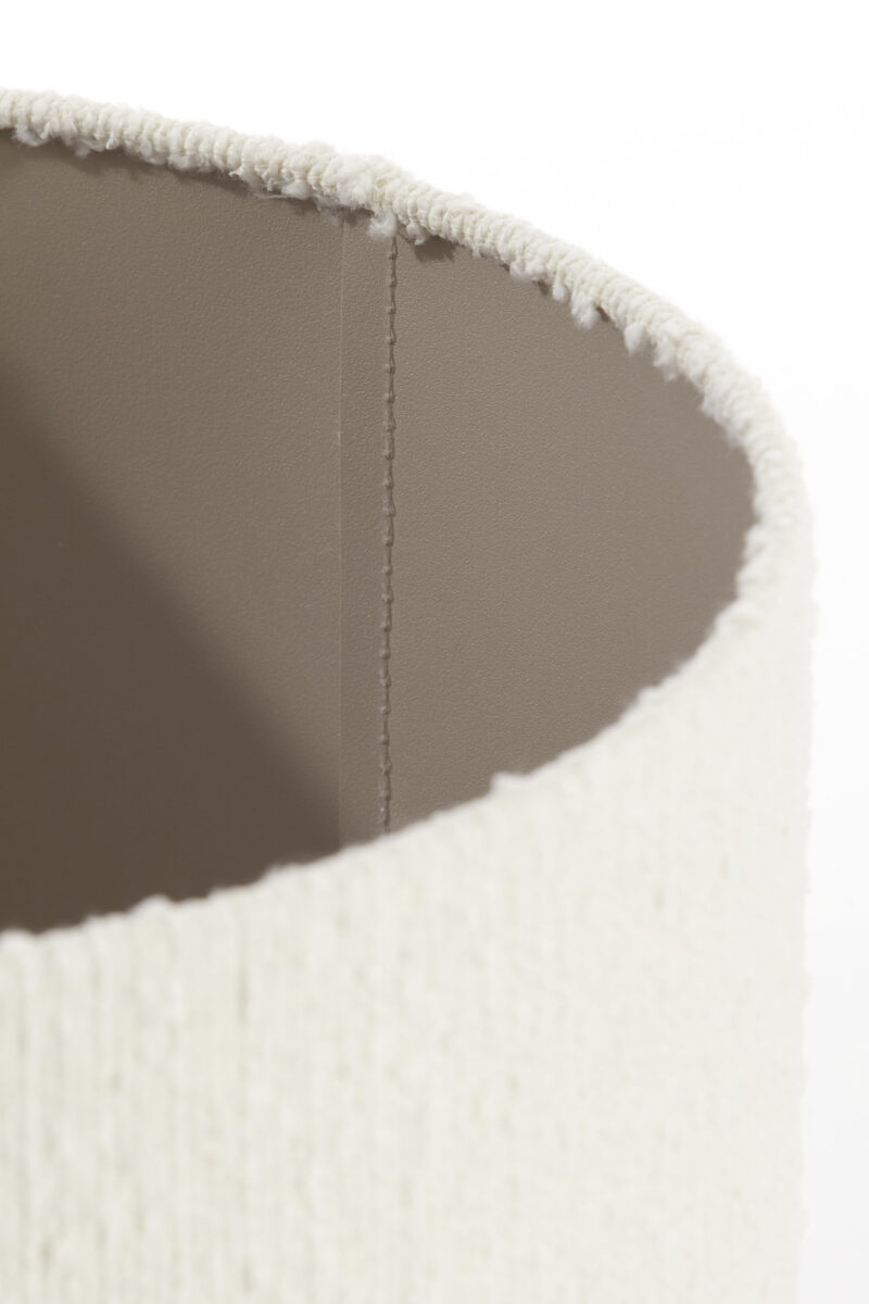 Pantalla de lámpara cilíndrica de tela beige Light & Living Bolero - Ø 50 cm - Imagen 7