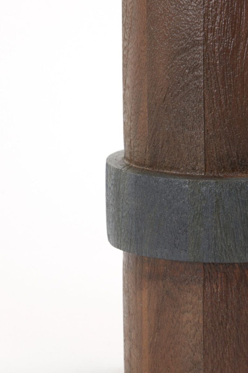 Base de lámpara de madera en forma cilíndrica Light & Living Manilla - H. 45 cm - Imagen 4