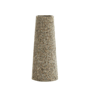 Pantalla de tela beige con textura Light & Living Osire - Ø 12,5 cm