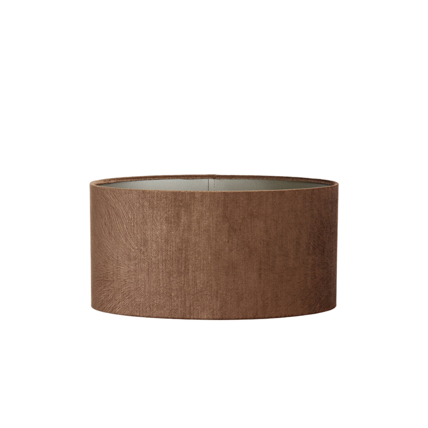 Pantalla de lámpara en forma cilíndrica de color marrón Light & Living Lubis - H. 19 cm