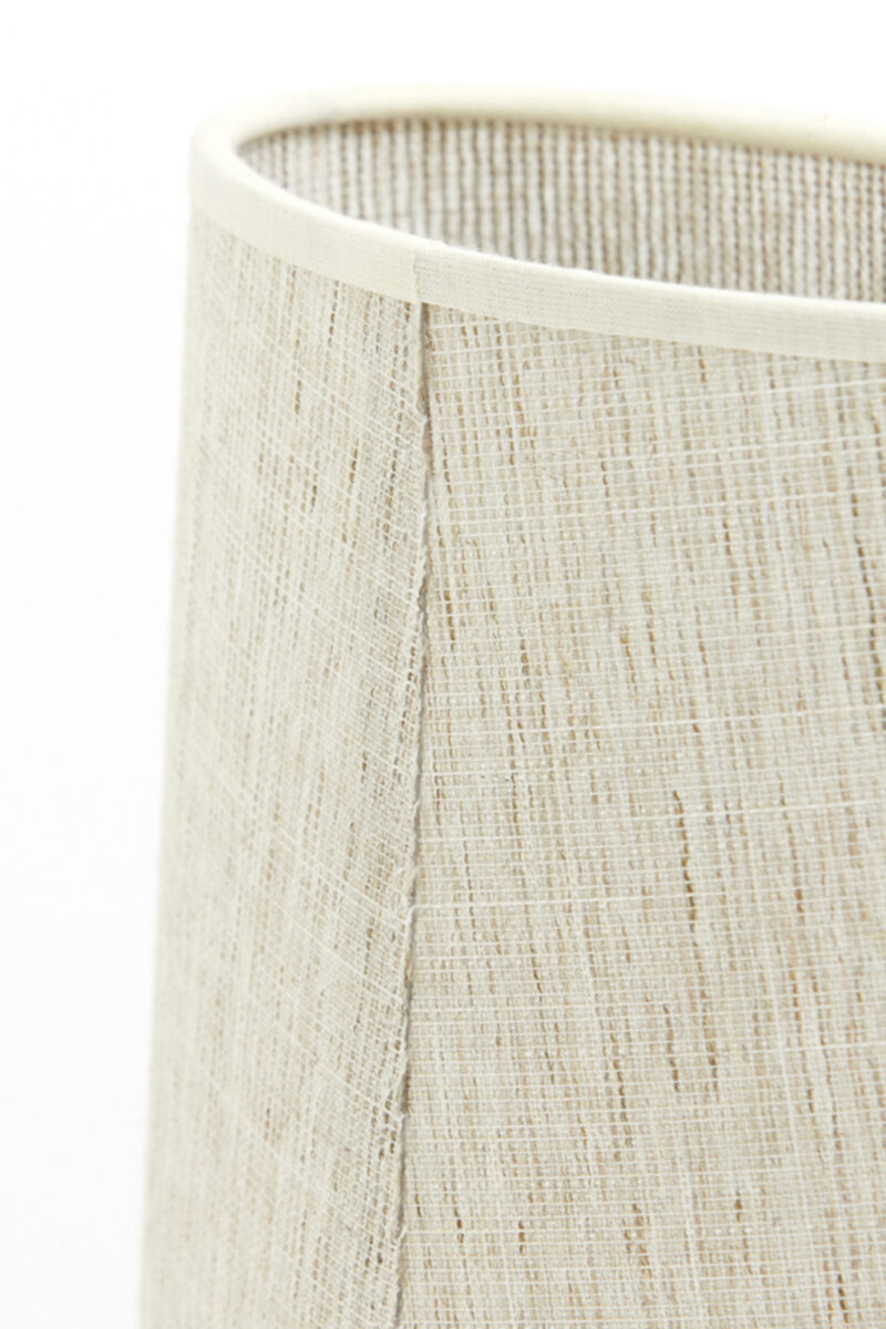 Pantalla de lámpara cilíndrica beige para interiores Light & Living Breska - H. 23 cm - Imagen 6