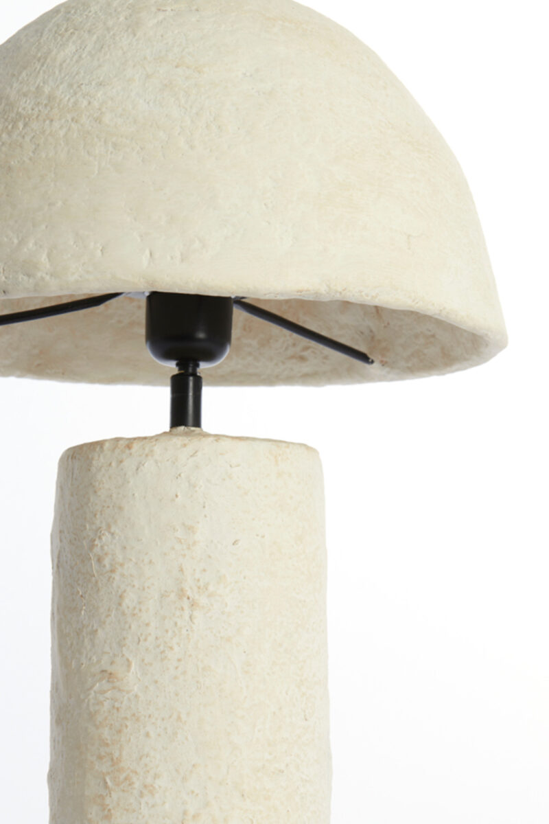 Lámpara de mesa de aspecto piedra beige Light & Living Qazu - H. 48 cm - Imagen 5