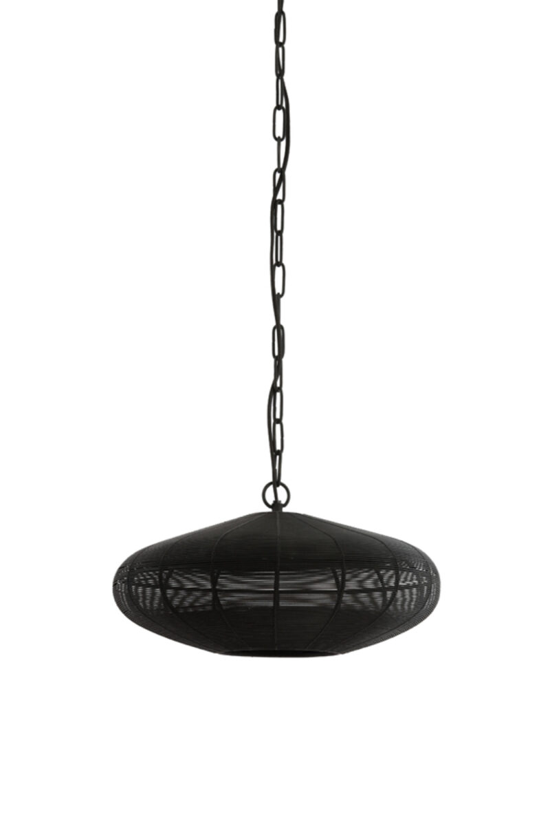 Lámpara negra con cadena metálica Light & Living Bahoto - Ø 40 cm - Imagen 2