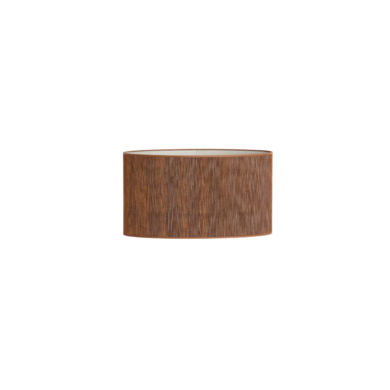 Pantalla de lámpara cilíndrica marrón Light & Living Penny - H. 28 cm