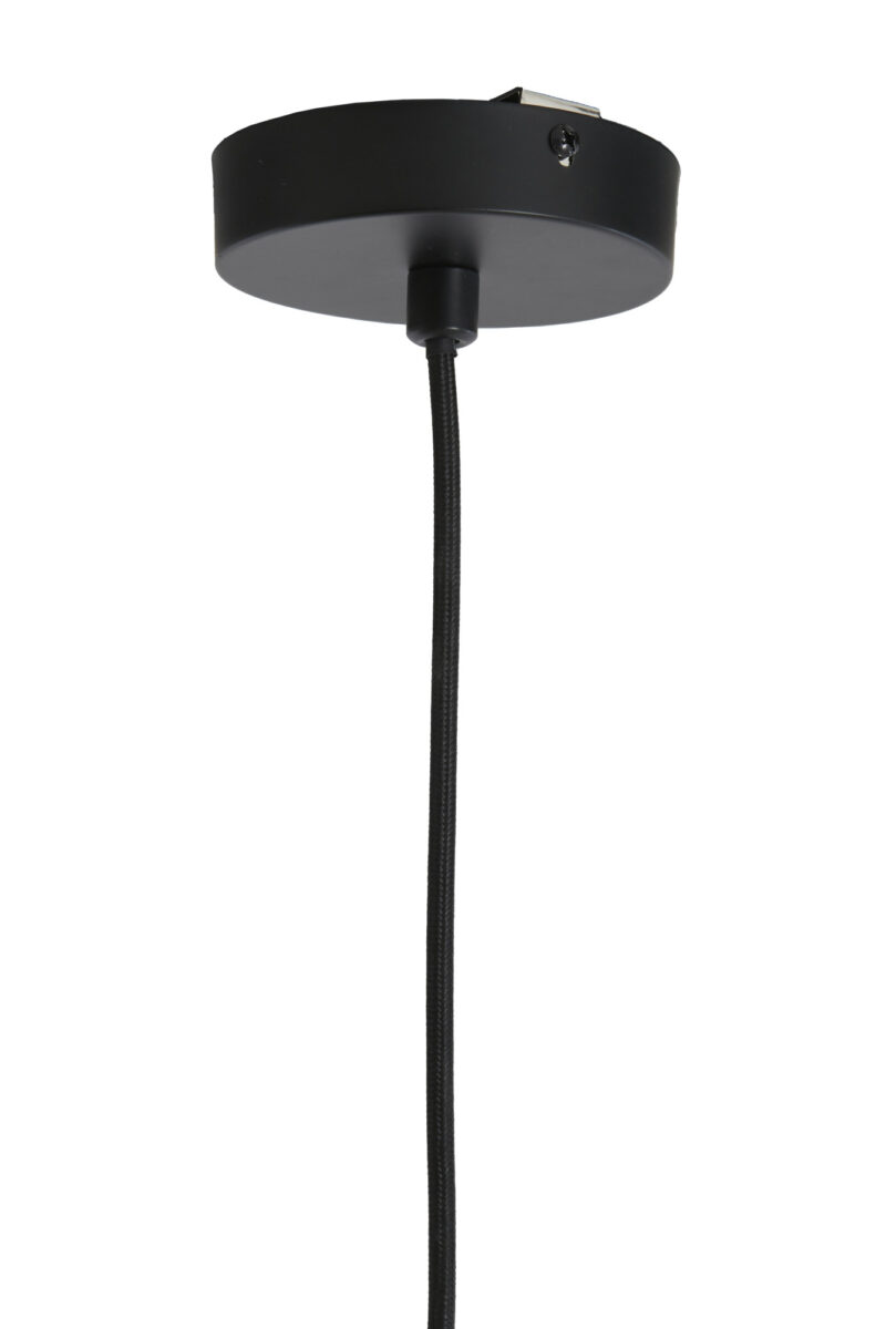 Suspensión decorativa blanca y negra con acabado en flecos Light & Living Sulina - Ø 35 cm - Imagen 6