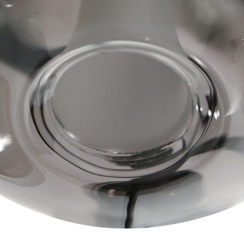 Lámpara colgante compacta negra con vidrio ahumado Steinhauer Glimsy - Ø 22 cm - Imagen 9