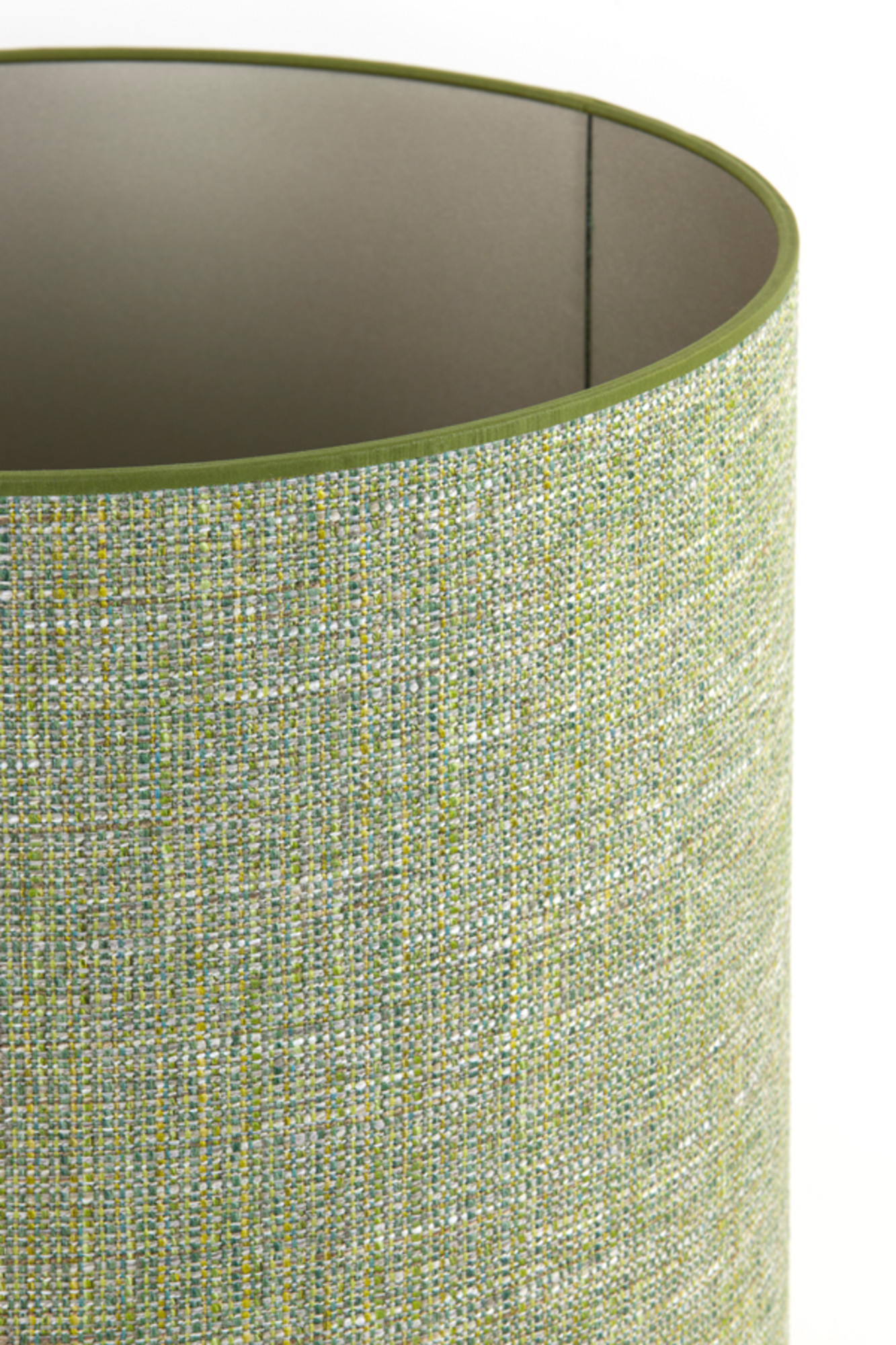 pantalla de lámpara de tejido verde cilíndrica Light & Living Tweed - Imagen 6
