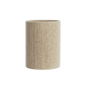 Pantalla de lámpara de tela acanalada beige cilíndrica Light & Living Medana - Ø 30 cm