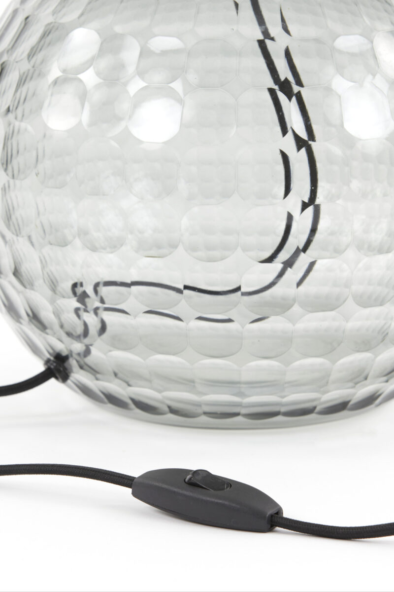 Lámpara de bola de vidrio acanalado Light & Living Taiki – H. 32 cm - Imagen 5
