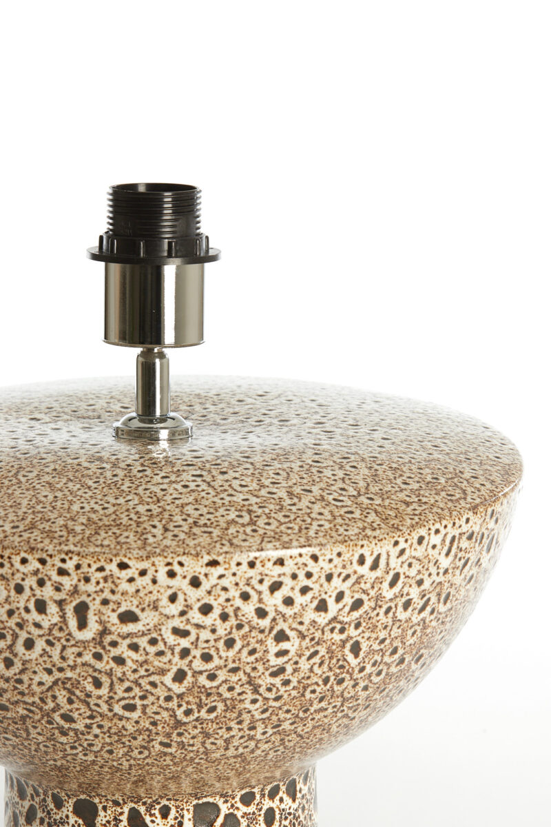 Base de lámpara de cerámica con textura única Light & Living Yasur - H. 22 cm - Imagen 3