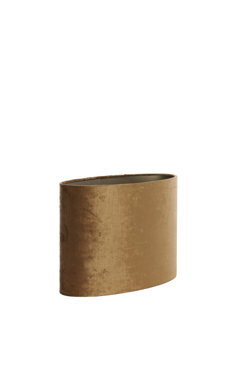 Pantalla de lámpara en forma de cilindro dorado con estilo Light & Living Gemstone - H. 32 cm - Imagen 3
