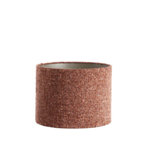 Pantalla de tela color terracota Light & Living Osire - Ø 40 cm