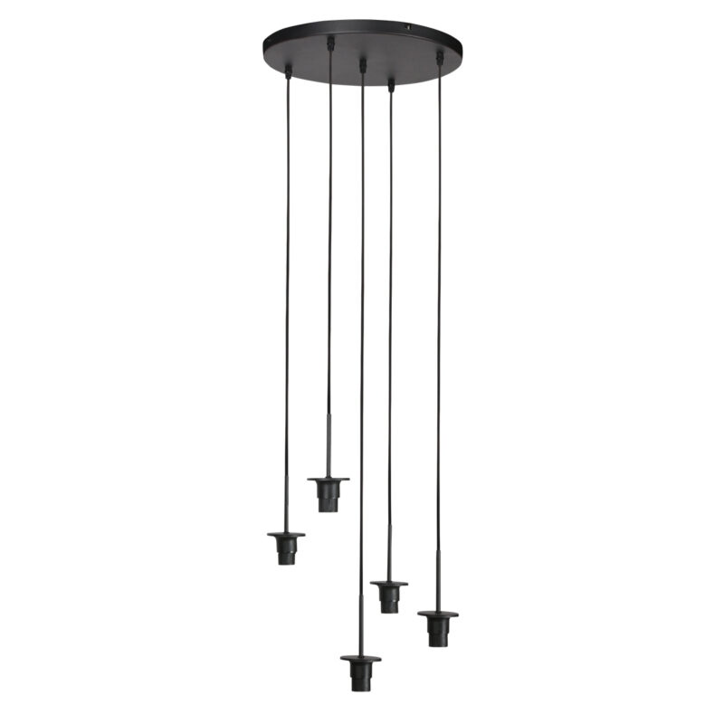Lámpara colgante negra con esferas de vidrio ahumado Mexlite HaloSwap - Imagen 7