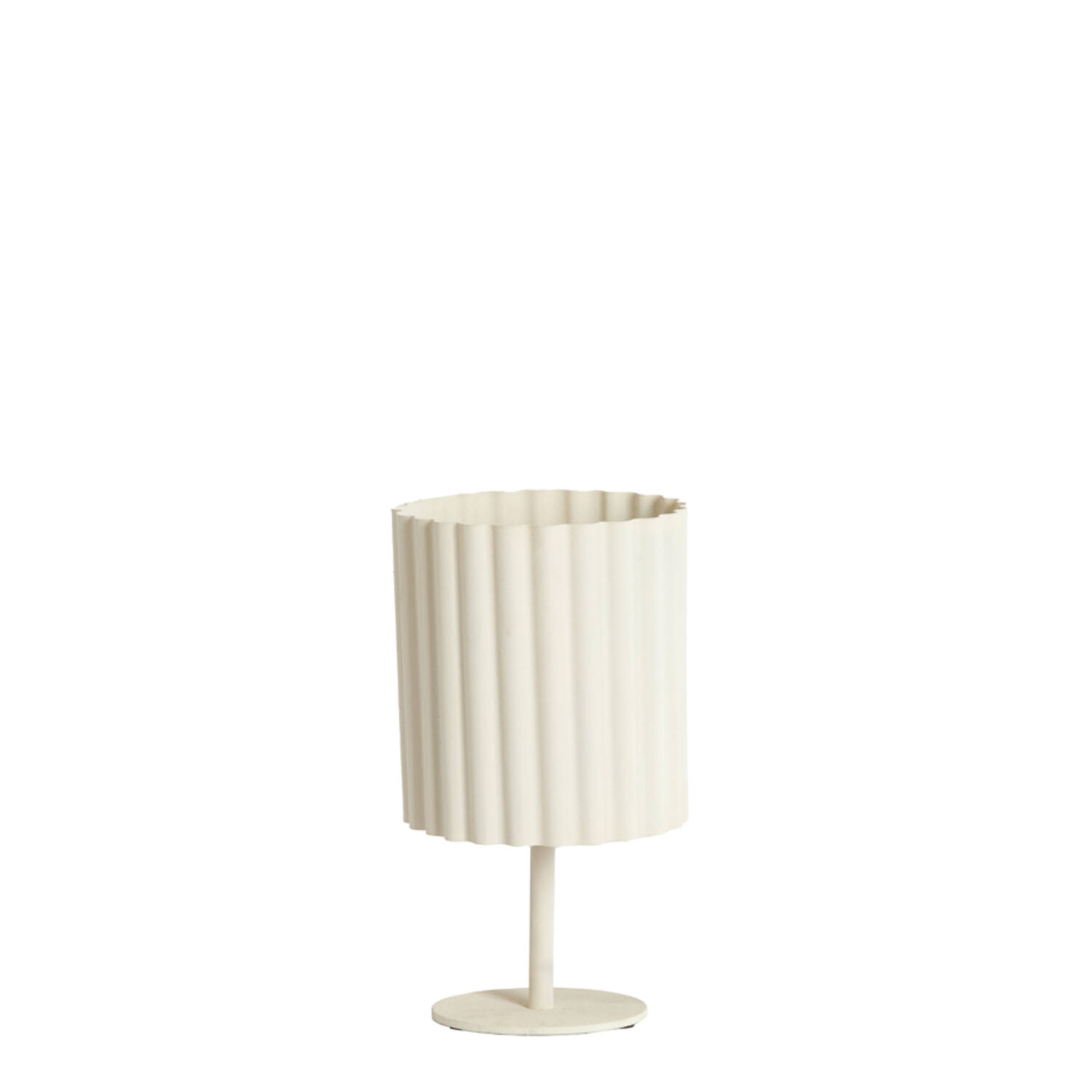 Lámpara de mesa blanca con textura plisada Light & Living Ardales – H. 30 cm
