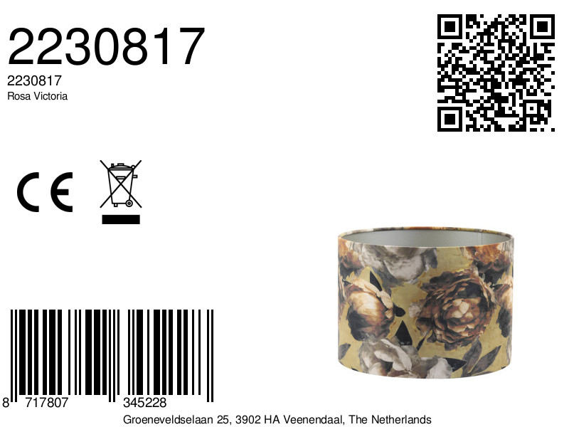 Lámpara de flores en tono dorado Light & Living Rosa Victoria - Imagen 7