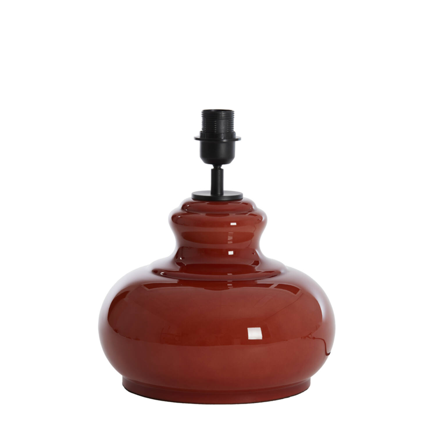 Base de lámpara de vidrio marrón brillante Light & Living Verde - H. 33 cm