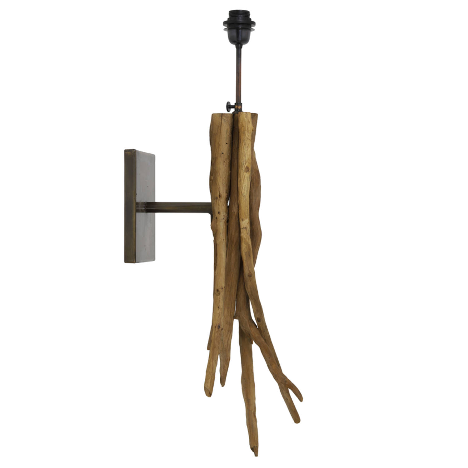 Aplique de pared de madera estilo natural Light & Living Bluma – H. 70 cm