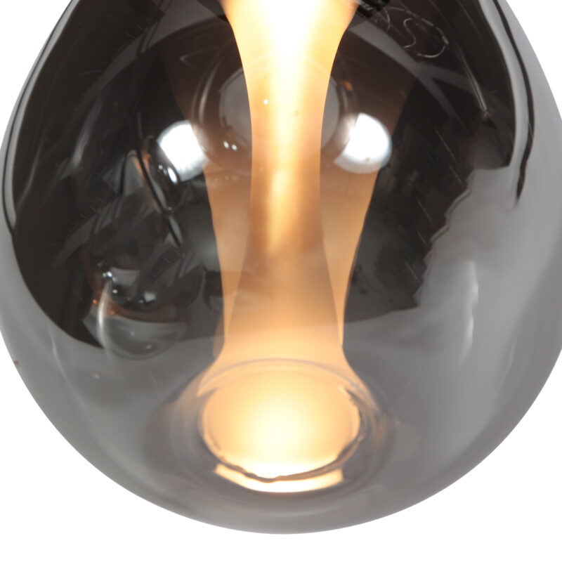 Lámpara colgante compacta negra con vidrio ahumado Steinhauer Glimsy - Ø 22 cm - Imagen 4