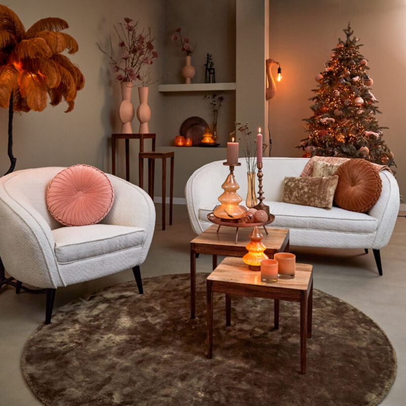 Lámpara de pie elegante con plumas marrones Light & Living Feather – H. 180 cm - Imagen 3