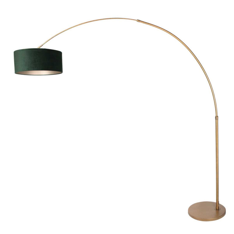 Lámpara bronce con pantalla de terciopelo verde Steinhauer Sparkled Light - Imagen 2