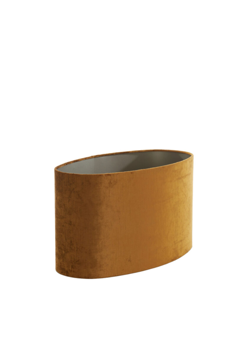 Pantalla de lámpara de terciopelo color dorado para decoración Light & Living Gemstone - H. 32 cm - Imagen 3