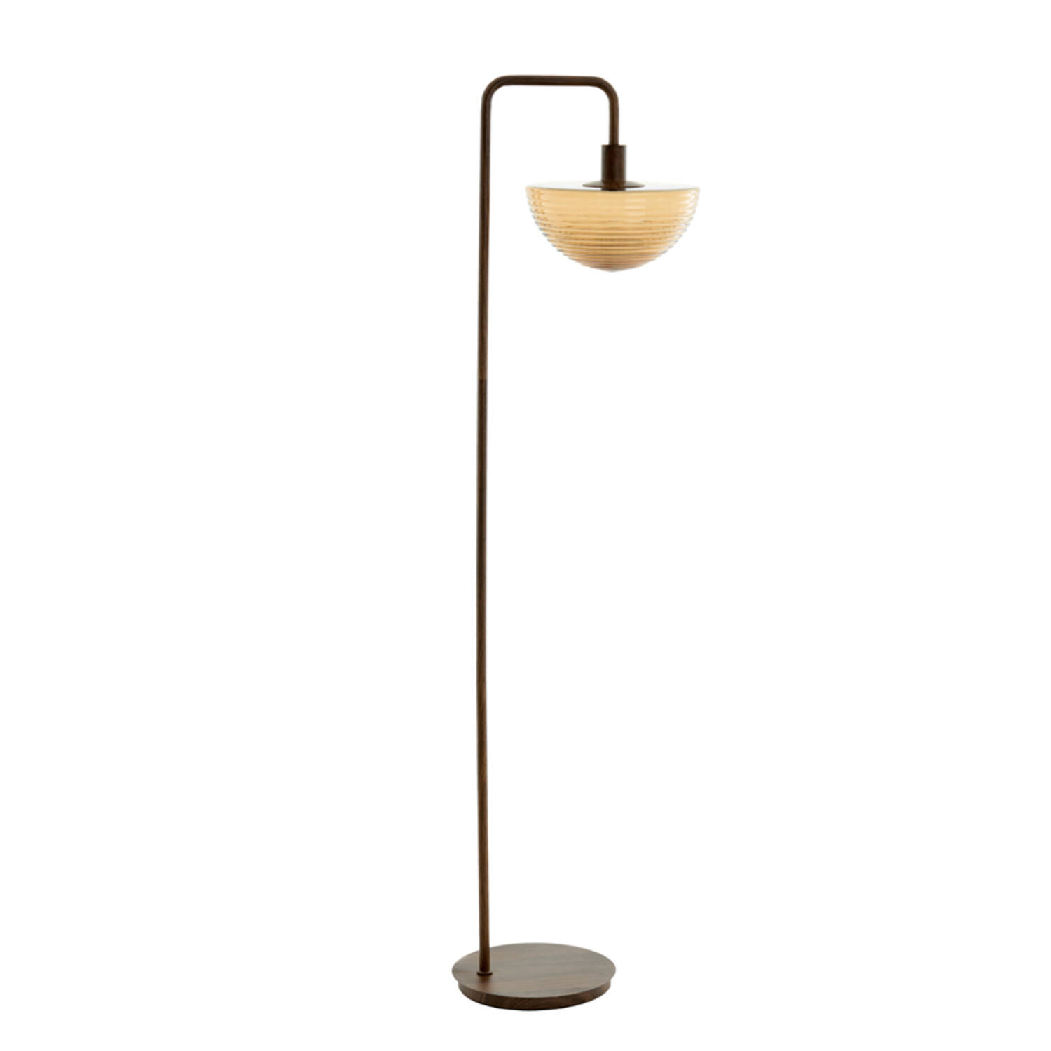 Lámpara de pie vintage con pantalla ámbar Light & Living Baylie - H. 165 cm