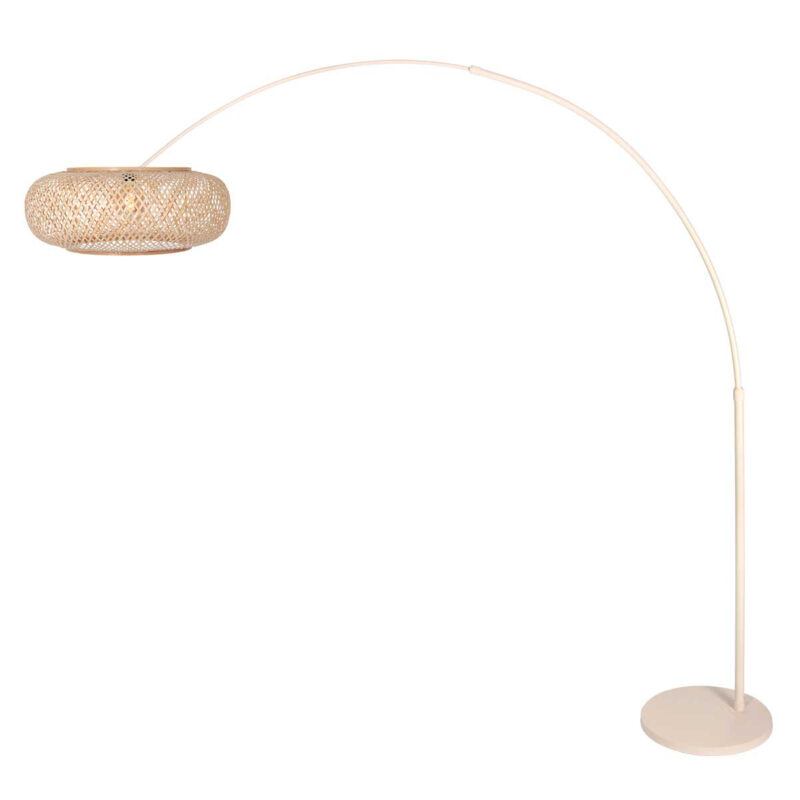Lámpara beige con pantalla de bambú Steinhauer Sparkled Light - Imagen 2