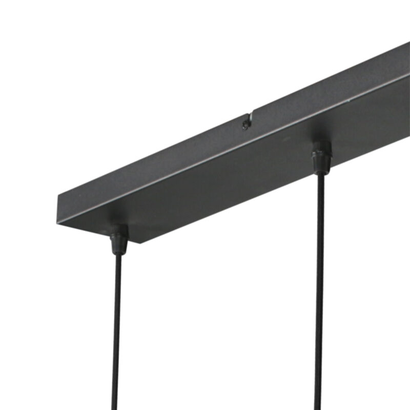 Lámpara colgante alargada negra con 5 cables ajustables Mexlite HaloSwap - Imagen 5