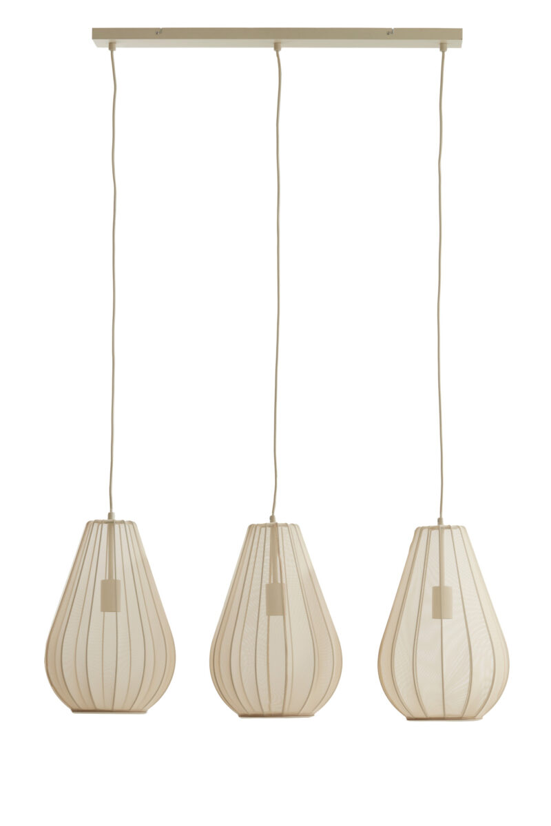 Conjunto de lámparas colgantes de hilo beige Light & Living Itela – An. 80 cm - Imagen 2