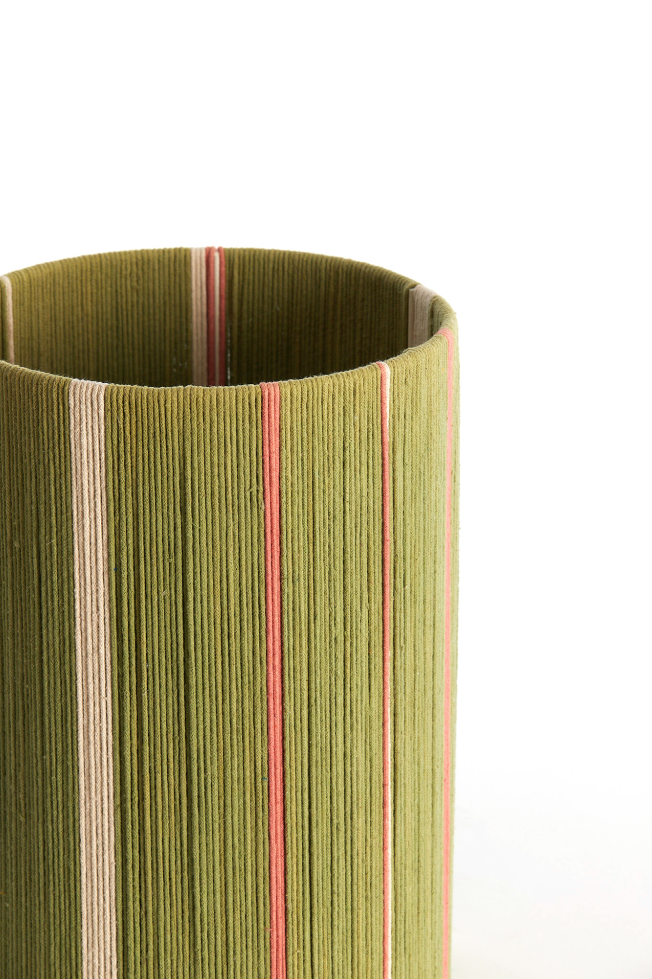 pantalla de lámpara a rayas verde oliva Light & Living Medan - Imagen 3