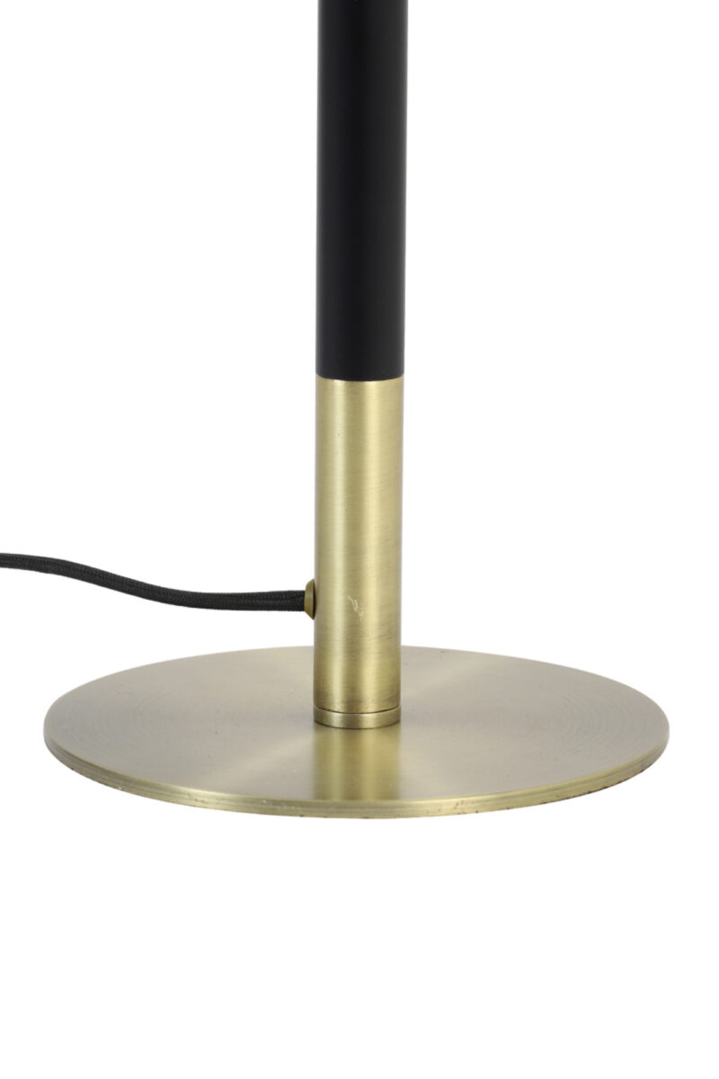 Negro con base de lámpara dorada Light & Living Rodrigo - H. 37,5 cm - Imagen 4